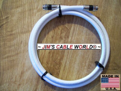 JIMS CABLE WORLD 6 Inch thru 25 Foot White Digital 75Ω RG~6 Coaxial Coax Cable - Picture 13 of 29