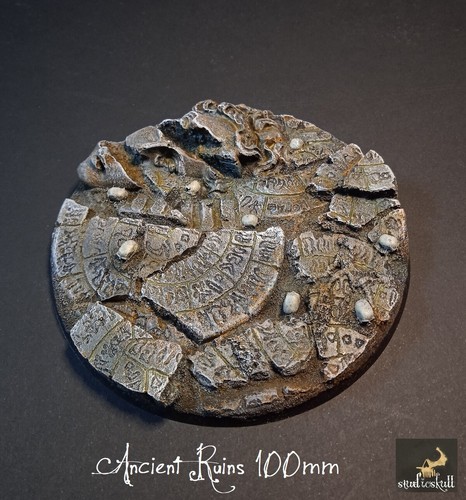 100mm ROUND RESIN BASE TERRAIN SCENERY ANCIENT RUINS - Picture 4 of 12