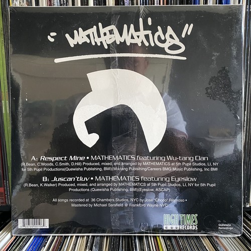 MATHEMATICS - RESPECT MINE / JUSCAN'TLUV (12") 2003!! RARE!!! WU-TANG CLAN!!! - Picture 2 of 2