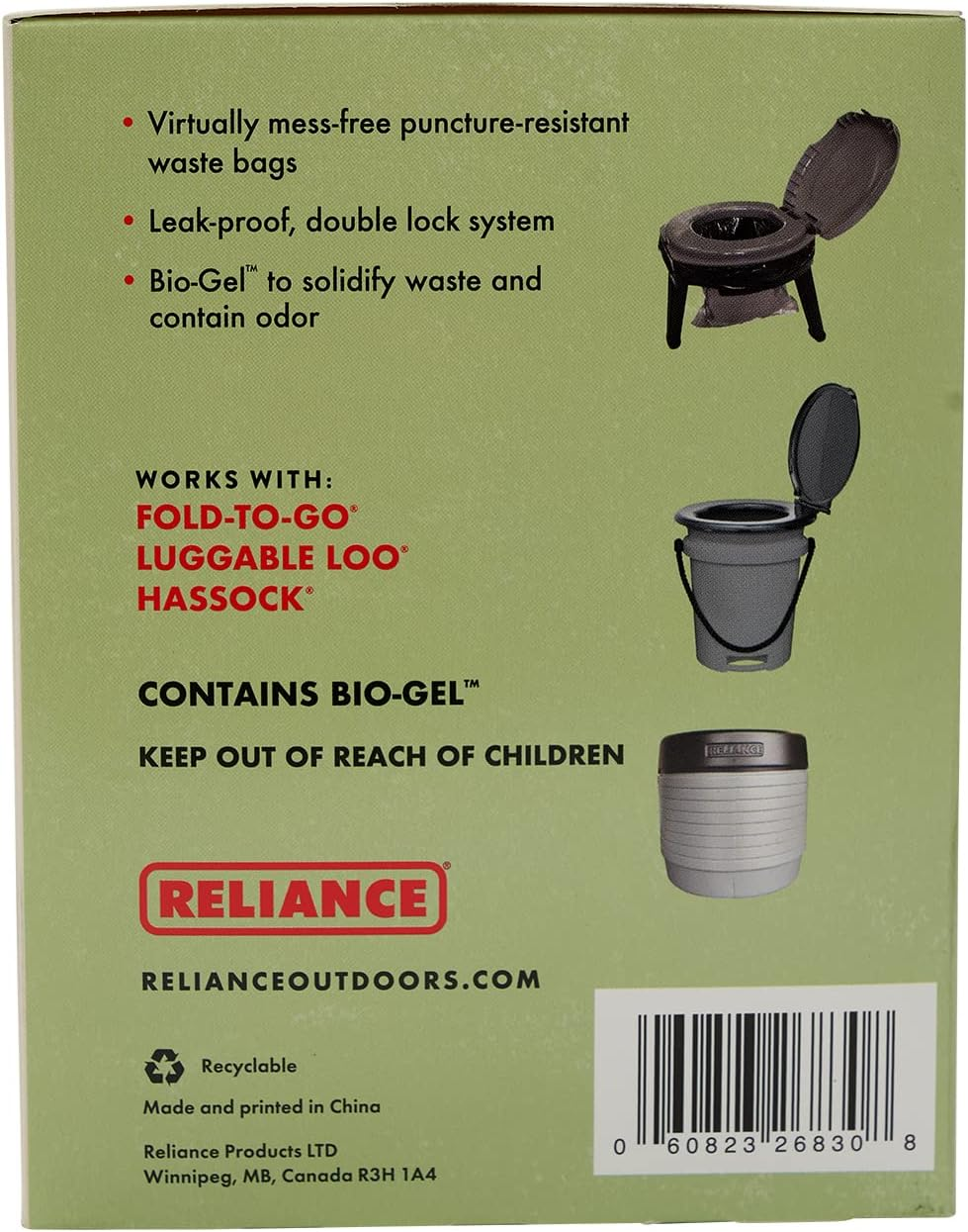 Sacchetti Rifiuti Igienici Reliance Double Doodie – 6 Pezzi Con Bio-Gel, Per Campeggio Ed Escursionismo - 4