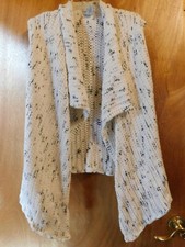 Chico's Sleeveless Sweater Vest Waterfall Hem - Size 2 Large 