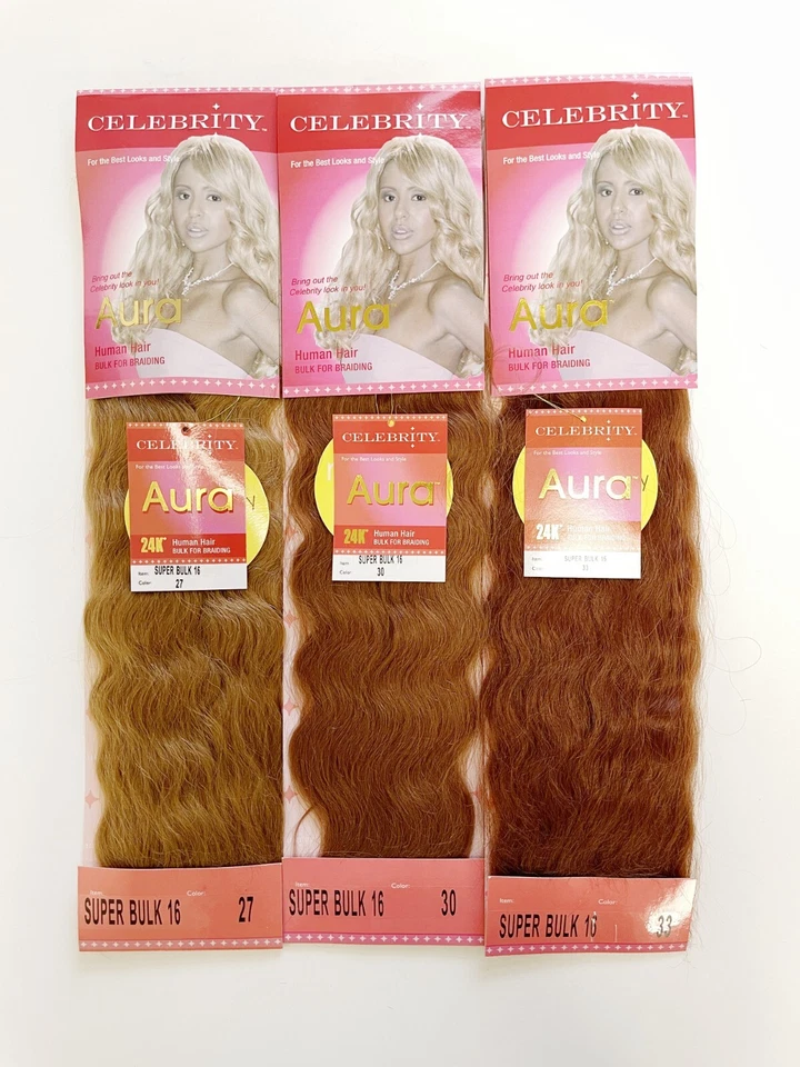 Blended Human Hair Super Wave Bulk Wet Wavy for Braiding 16-24'' Select Colors - Image 4 of 4