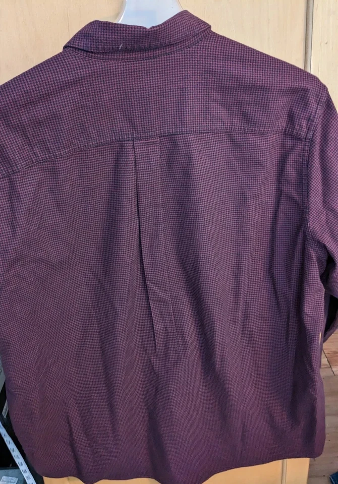 L.L. Camisa de vestir Bean para hombre roja a cuadros de algodón XL regular 100 % algodón manga larga Foto 2 de 4