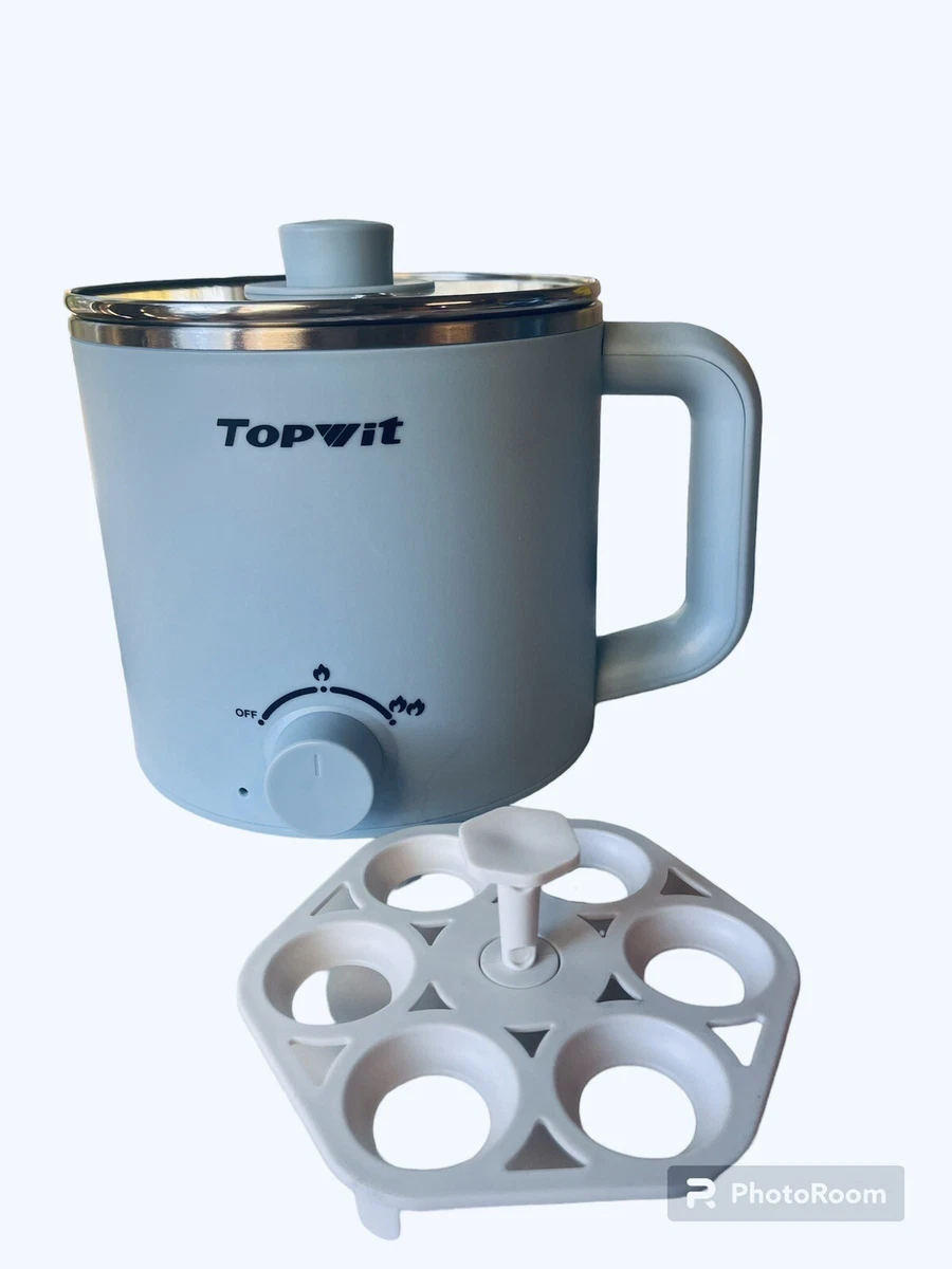  Topwit Electric Cooker with Steamer, 1.6L Ramen Cooker