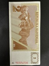 Banknoten Slowenien  2 St&uuml;ck  Original M&uuml;nze #AKB55