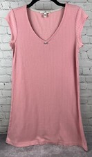Vintage Y2K Tommy Hilfiger Women's Sleepwear Oversized Gown Sz Sm Pink Rosette
