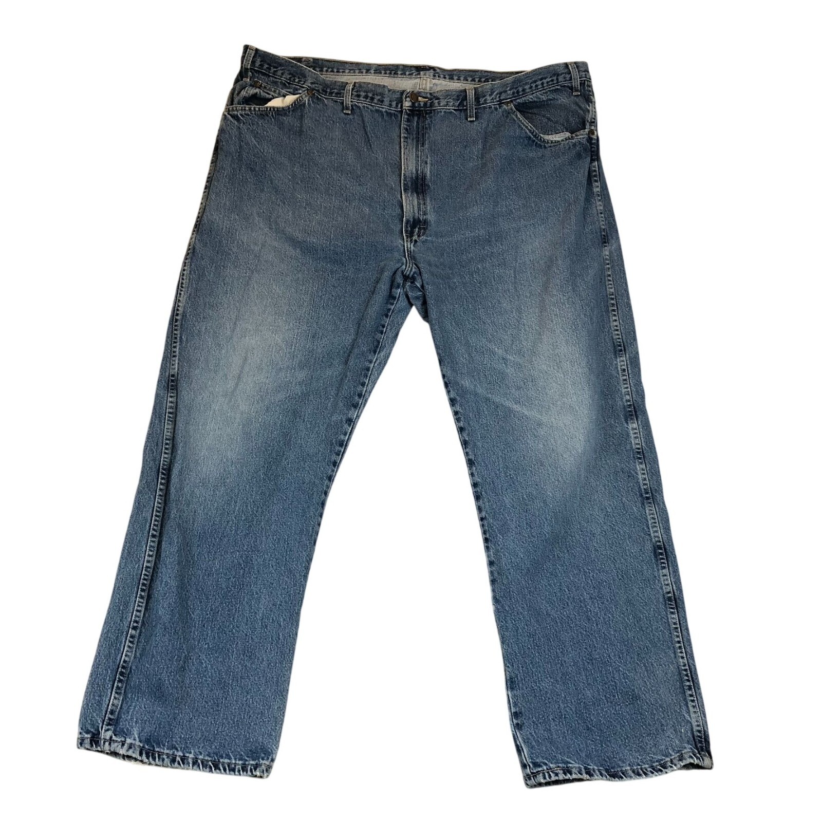 Size 50x32 Blue Denim Medium Wash Blue Frayed Hem