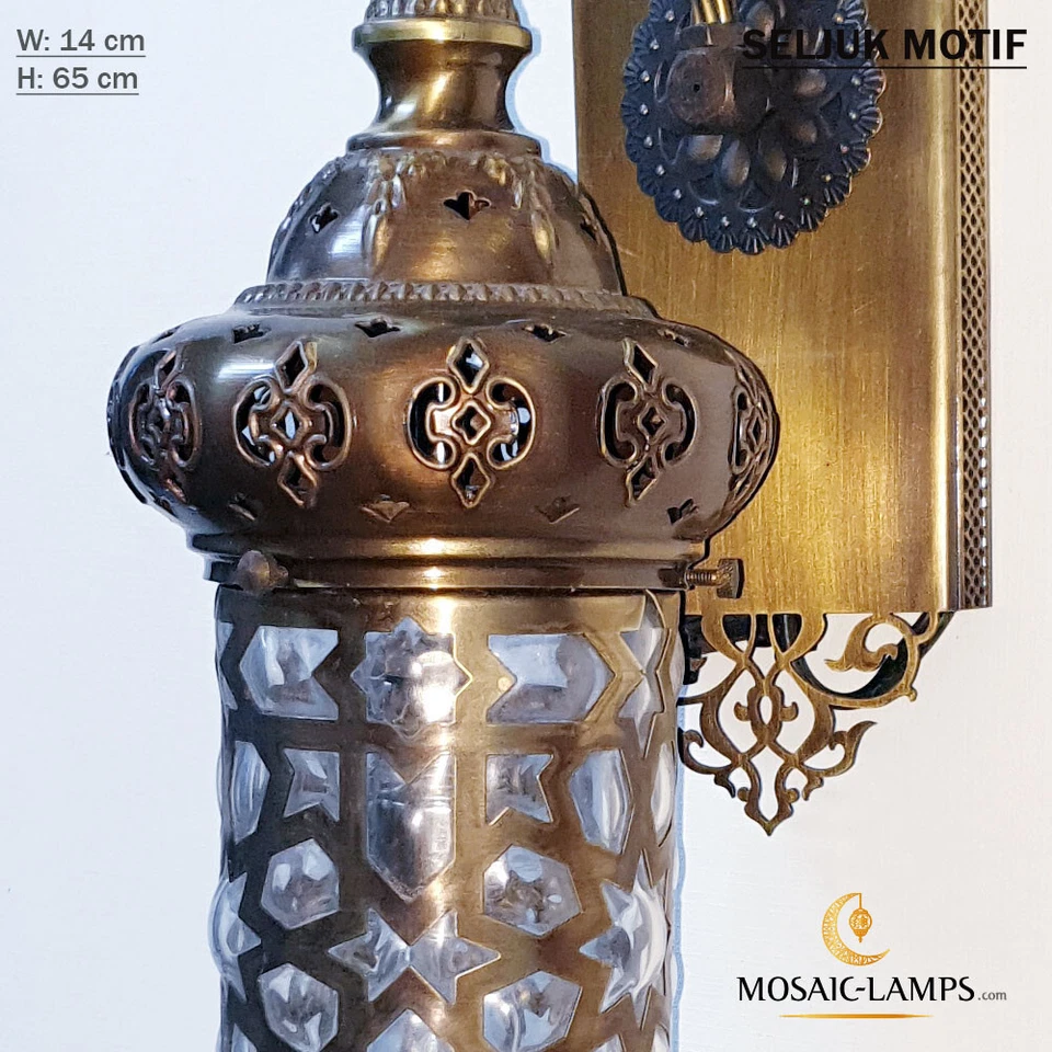 Apliques de techo para dormitorio de baño, lámparas de pared sopladas, luces de pared marroquíes Foto 4 de 4