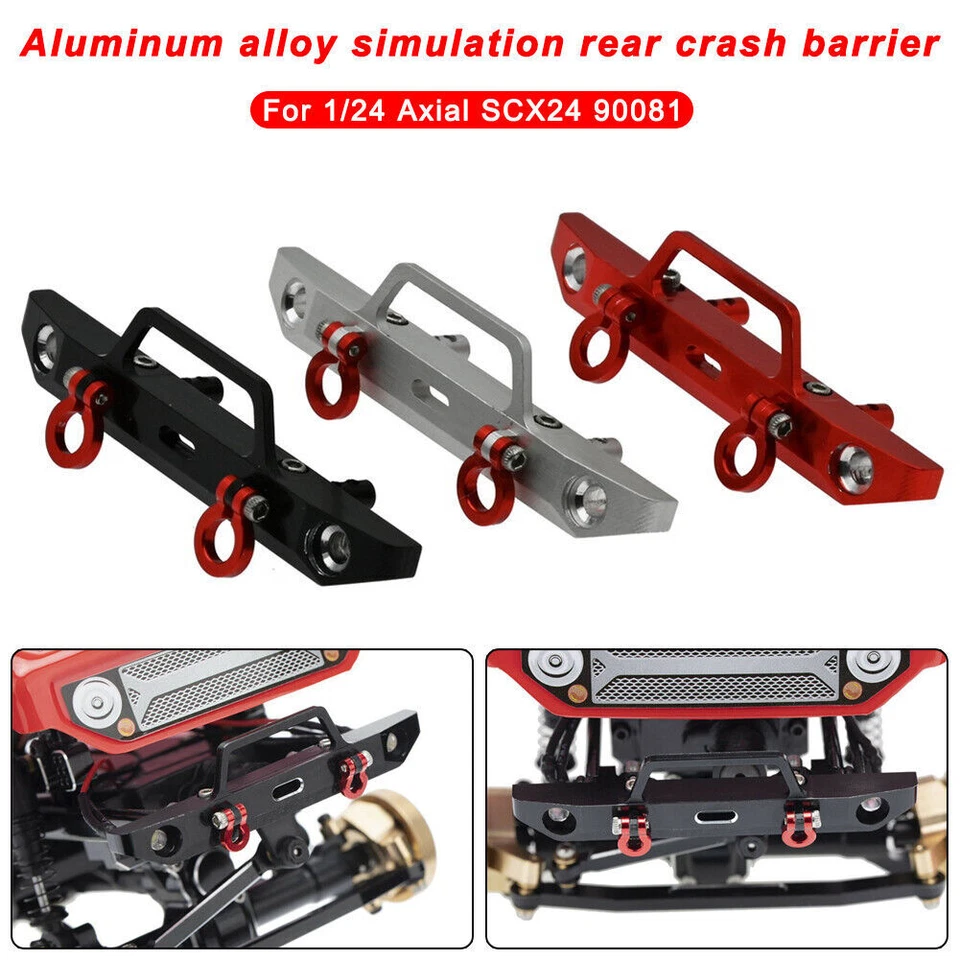 1/24 RC Car Upgrade Part Front Bumper with Fixing Frame Fit For Axial SCX24 C10 - Image 3 of 4