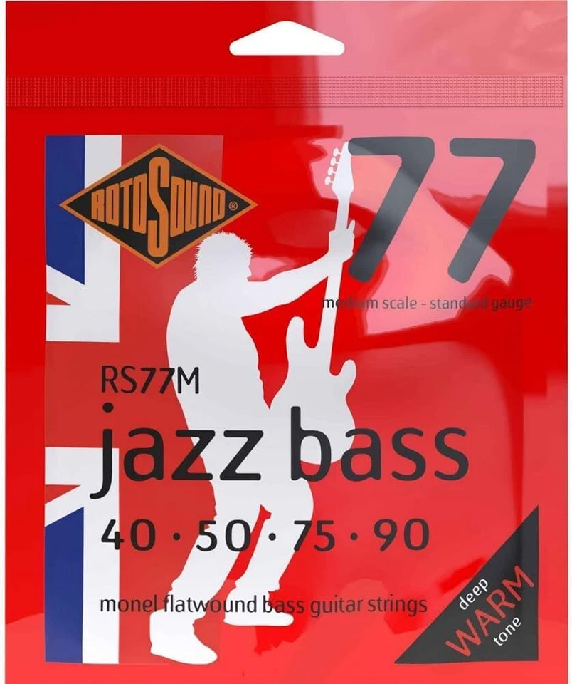 Rotosound RS77M Monel Medium Gauge Flatwound Bass Strings Medium Scale (40 50 7