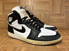 RARO🔥 Talla 17 - Nike Air Jordan 1 Retro Alto OG Negro Blanco Original Panda