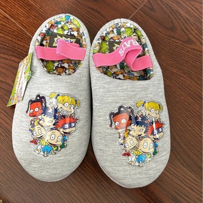 Nickelodeon Rugrats Slippers Cartoon Character Slip On Shoes girls size 3