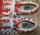 Vans Old Skool Checkered Size 10 Shoes Red & White Skateboarding — photo 3