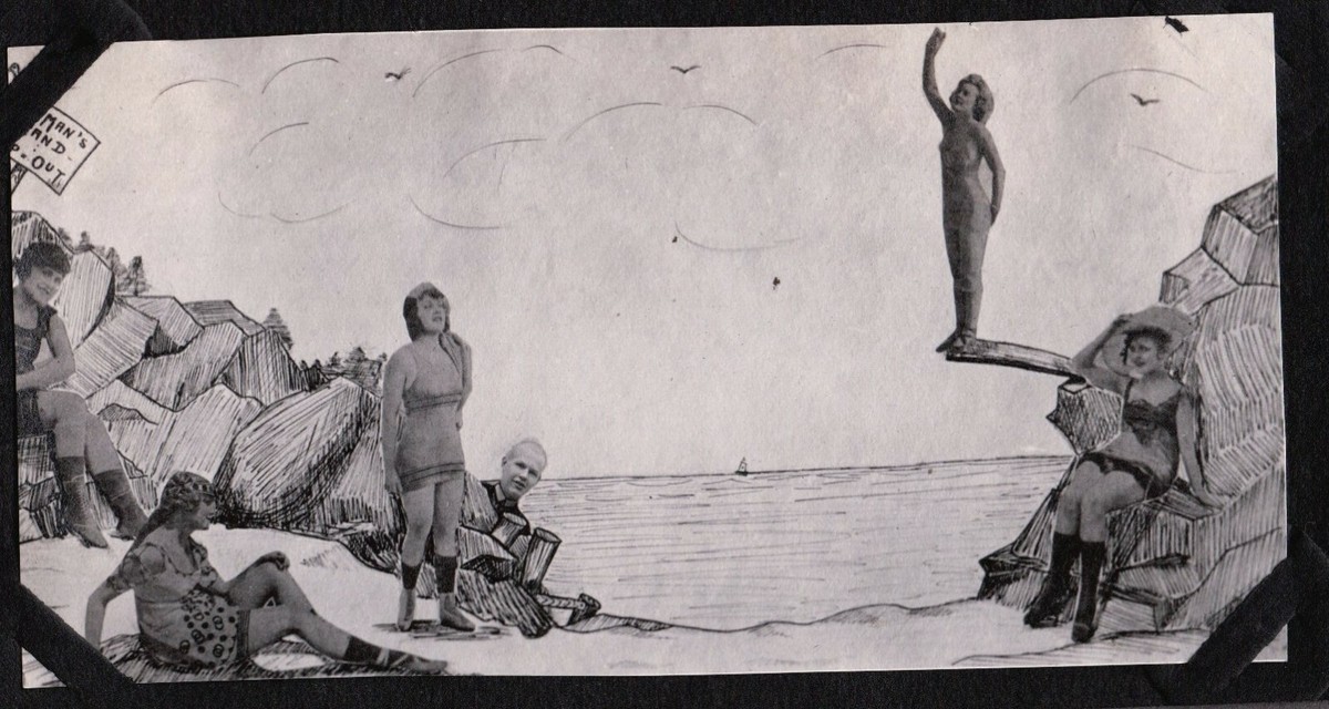 VINTAGE GIRLS SWIMMING FASHION POTTENGER