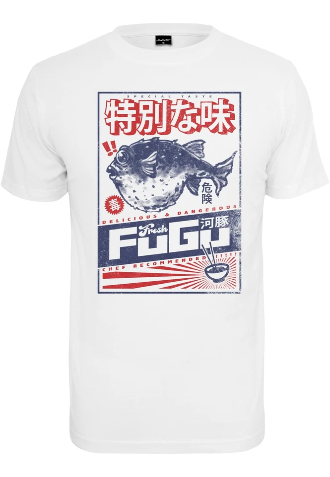 Mister Tee Fugu Tee Homme T-Shirt Haut Coton Jersey Imprimé Japon Poisson - Photo 1/4