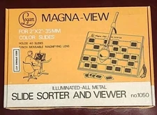 Vintage Logan Magna-View Illuminated All Metal Slide Sorter & Viewer No. 1050 