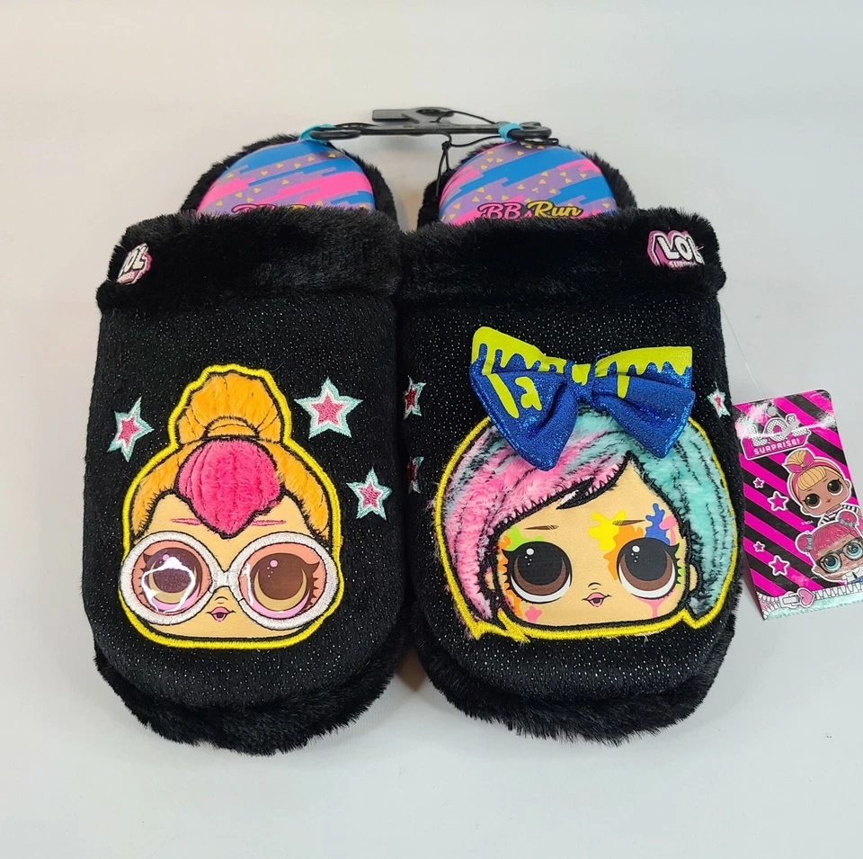 LOL Sorpresa Brillo En Novedad Zapatillas Niñas Niños Negro Imitación Piel Varios Tamaños Foto 4 de 4