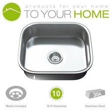 Dihl 1092 Under-mount 1.0 Single Bowl Stainless Steel Kitchen Sink with Waste
