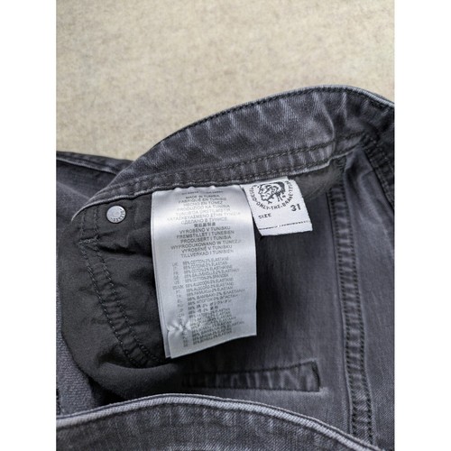 Diesel Buster Jeans Mens 31x30 Slim Fit Button Fly Tapered Black Denim Stretch - 第 5/9 張圖片