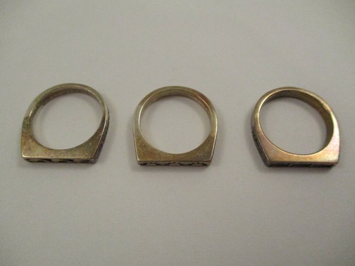Set 3 Carolyn Pollack CJ Sterling Silver Rings Pueblo Tribes Hopi Acoma Cochiti - Picture 8 of 8