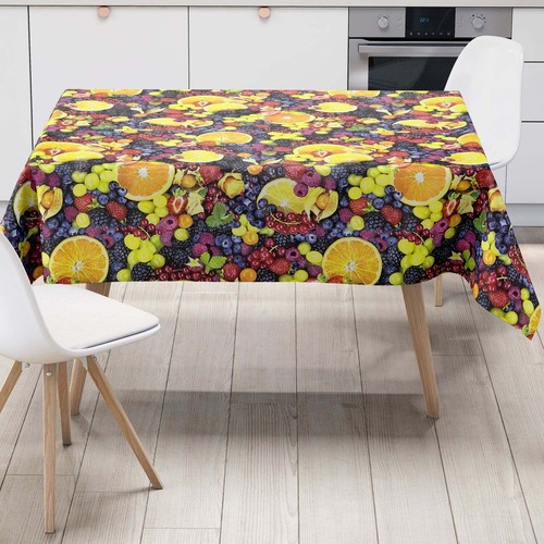 MEWATU C320 Mantel Antimanchas De Vinilo con Frutas, Oval, 50 x 140 cm - Afbeelding 3 van 4