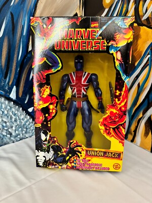 10-INCH UNION JACK MARVEL UNIVERSE COMICS DELUXE ACTION FIGURE TOY BIZ 1997!