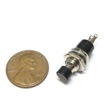 1 Piece NC Black normally closed Mini Push Button Momentary OFF ON Switch