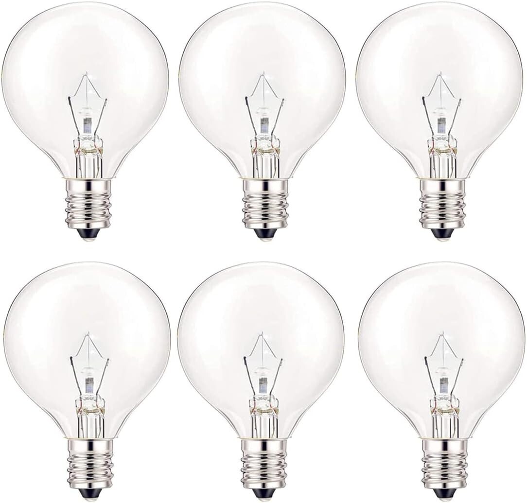 25 Watt Wax Warmer Bulbs,E12 Base Type G Light Bulbs for Full Size Scentsy Warme