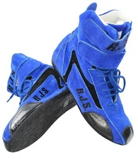 RJS RACING HI TOP AUTO RACING BOOTS SFI 3.3/5 BLUE MENS SIZE 14