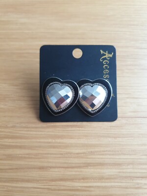 Accessoire große Herz Ohrstecker, UVP 7£, Schmuck, Ohrstecker (knapp über 2cm)