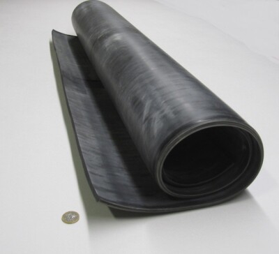 Buna N Rubber Sheet, Black, 1/4