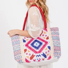 DIONA J BOHO FRINGE TOTE BAG ONE SIZE MULTICOLOR