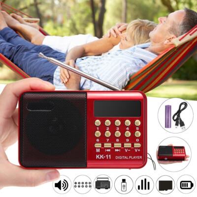 Tragbares FM Radio MP3 Lautsprecher Player Digital Radio Batterie USB Ladegerät