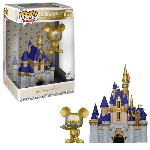 Walt Disney World 50th Anniversary Cinderella Castle and Golden Mickey Funko POP