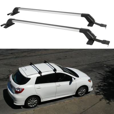 Chrome 43.3''Top Roof Rack Carrier Cross Bar &Lock For Toyota Matrix 2003-2014