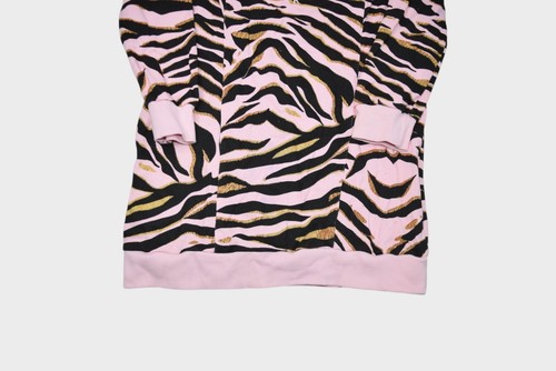 Kenzo Paris Sweatshirt Girls 14 Tiger Stripe Ruffle Sleeve Crewneck Embroidered - Picture 2 of 8