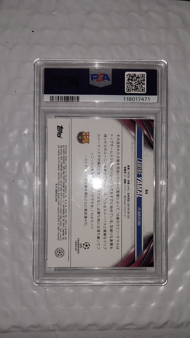 2023 Topps Chrome Lamine Yamal Rookie Fuchsia Mojo Refractor 125 PSA 10 G2U view 6