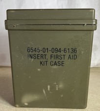 Vintage US Army Insert First Aid Kit Case-With Contents-Made in Bronx, New York