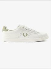 Image of FRED PERRY B721 LEATHER TRAINERS/LIGHT ECRU - 11 SRP £85.00