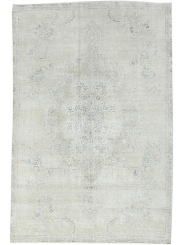 6X9 Antique Distressed Oriental Rug Muted Colors Floral Style Vintage Carpet