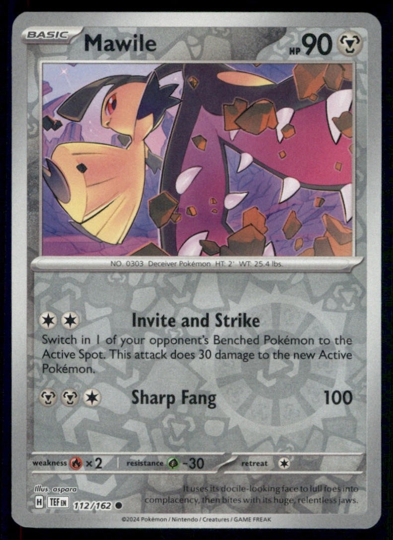 Mawile 112/162 Common SV05: Temporal Forces Pokemon Reverse Holofoil NM