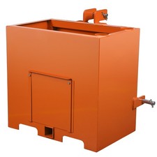 3 Point Tractor Ballast Box 800 LB Category 1 with 2" Hitch Receiver 5.3 Cu Ft