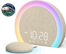 Despertador con vibraci n inal mbrica, luz nocturna de 9 colores, 5 sonidos