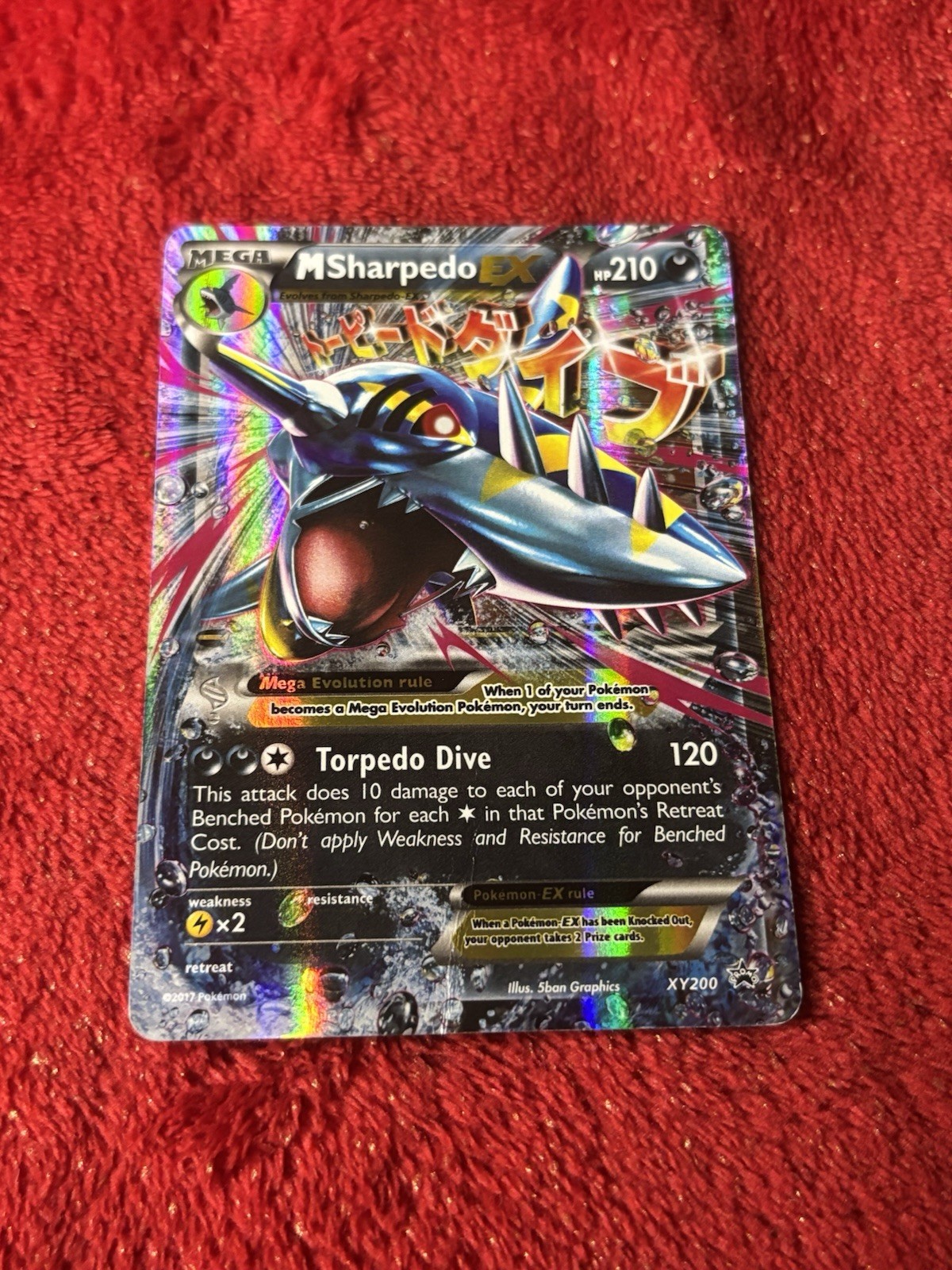 M Sharpedo EX XY200 Holo Promo Card 210 HP XY English Pokemon TCG Played