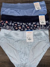 Warners Womens Hipster Underwear Panties Polyester Blend 3-Pair Lace Waist  XL