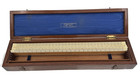 ANTIQUE STANLEY LONDON BOXWOOD RULES DRAFTING ARCHITECT ENGINEER n MAHOGANY CASE — photo 1