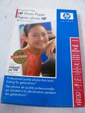 HP Premium Plus 4" x 6" Photo Paper for Inkjet Printers, High Gloss, 45 Sheets