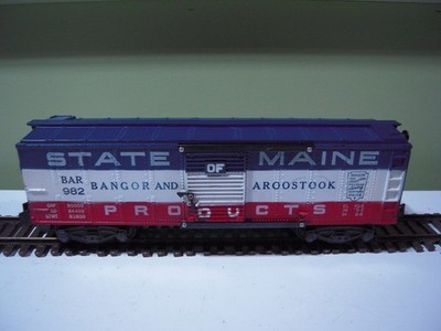 982 AMERICAN FLYER STATE of MAINE BOX CAR '56 EX