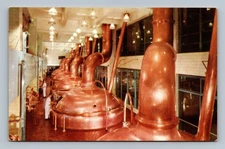 Vintage Postcard of Copper Brew Kettles at Miller Brewing Company