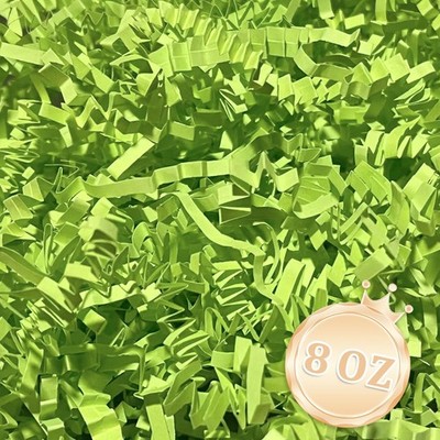 1/2 LB Fresh Green Crinkle Cut Paper Shred Filler, Basket Filler, Gift Wrap